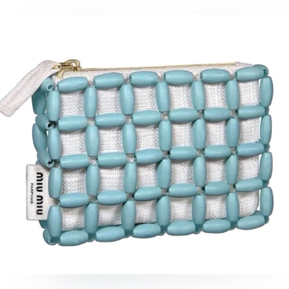 Miu‎ Miu Parfums Wooden Beaded Pouch
